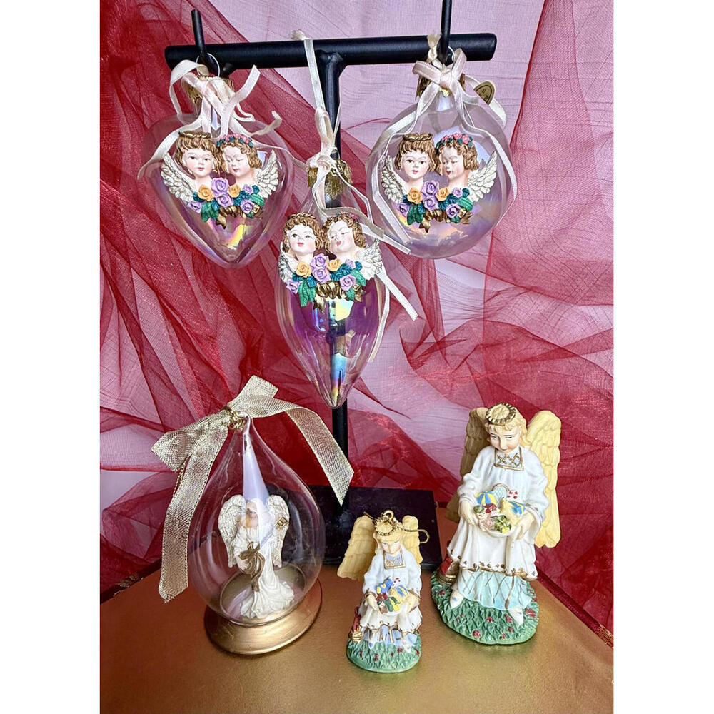 NWT Christkindl Angel Figurine & Ornament ,House of Lloyd Blossom Cherubs &Angel